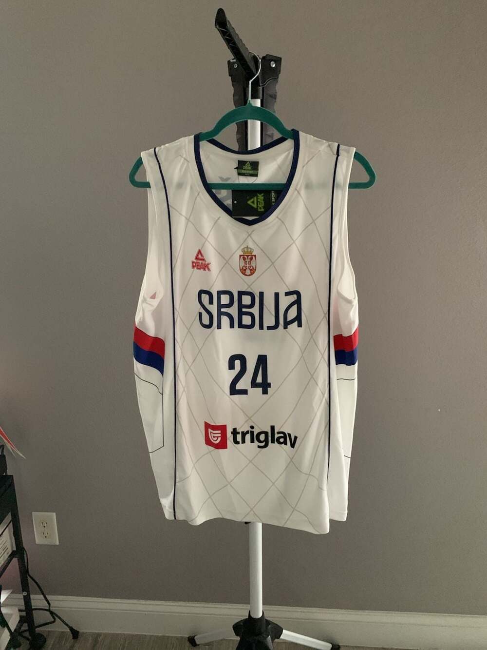 Peak Serbia National Basketball Team Away Jersey - Kiš #24